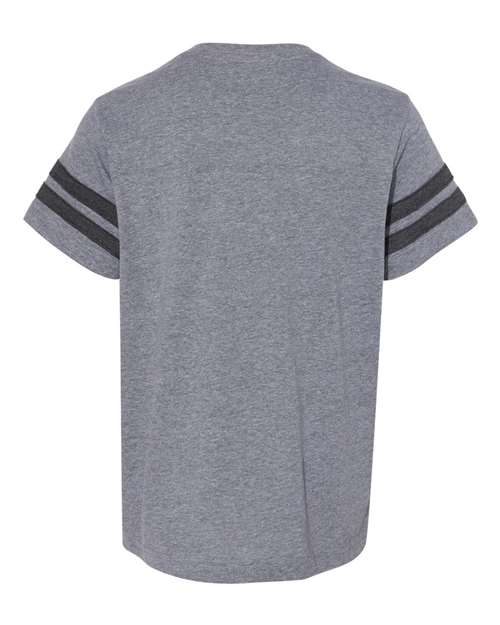 Youth Football Fine Jersey Tee - Granite Heather/ Vintage Smoke