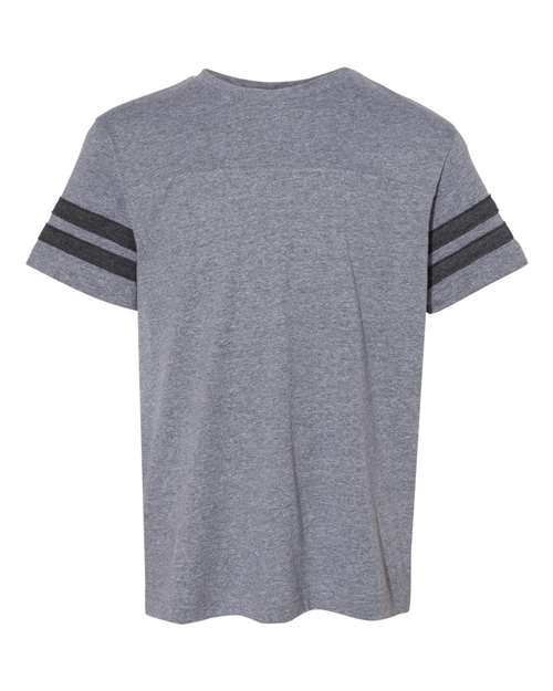 Youth Football Fine Jersey Tee - Granite Heather/ Vintage Smoke