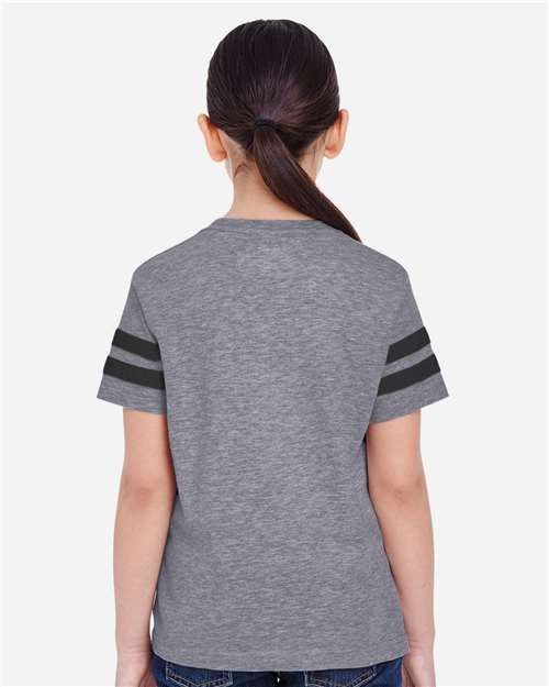 Youth Football Fine Jersey Tee - Granite Heather/ Vintage Smoke