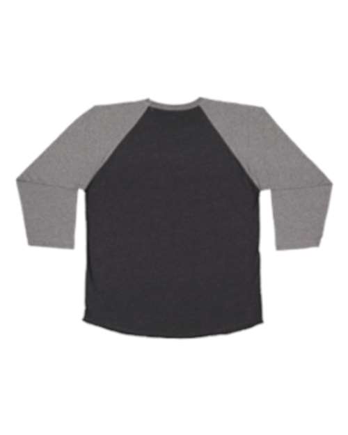 Men's Baseball Fine Jersey Three-Quarter Sleeve Tee - Vintage Smoke/ Granite Heather