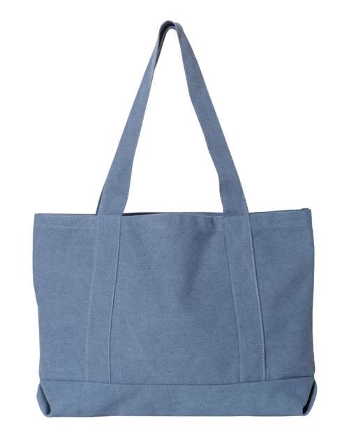 Seaside Cotton Pigment Dyed Resort Tote - Blue Jean