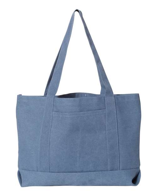 Seaside Cotton Pigment Dyed Resort Tote - Blue Jean