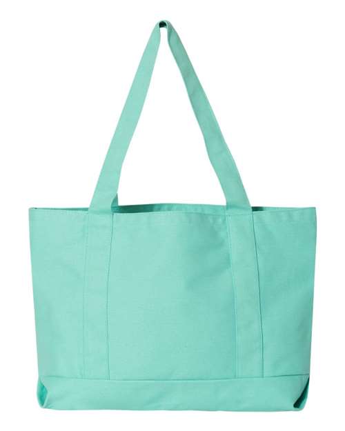 Seaside Cotton Pigment Dyed Resort Tote - Sea Glass Green