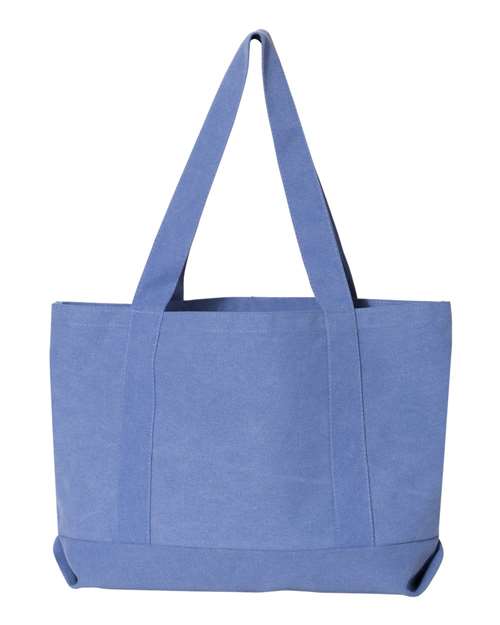 Seaside Cotton Pigment Dyed Resort Tote - Periwinkle Blue