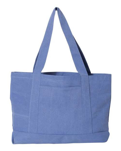 Seaside Cotton Pigment Dyed Resort Tote - Periwinkle Blue