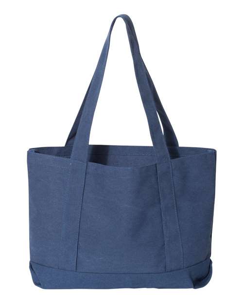 Seaside Cotton Pigment Dyed Resort Tote - Washed Navy