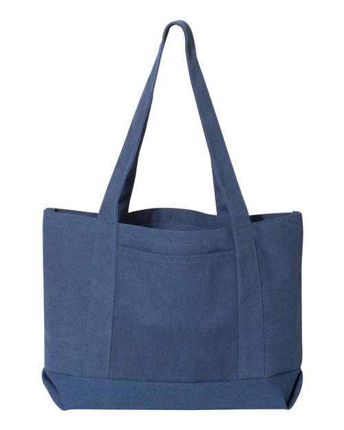 Seaside Cotton Pigment Dyed Resort Tote - Washed Navy