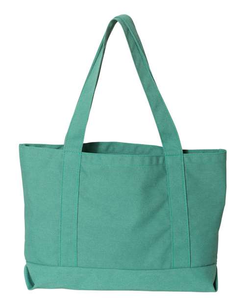Seaside Cotton Pigment Dyed Resort Tote - Seafoam Green