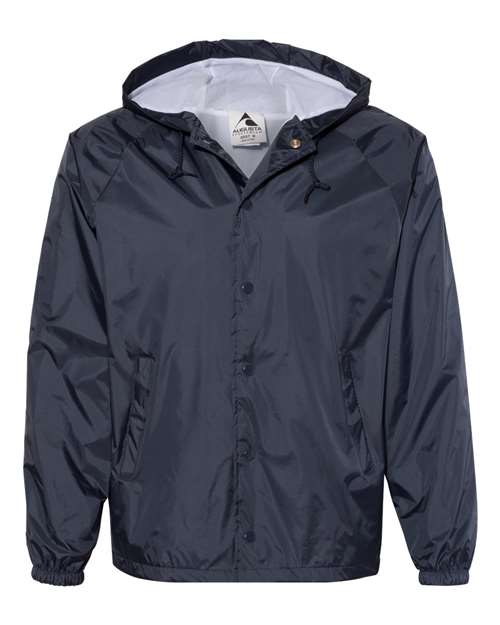 Unisex Hooded Coach's Jacket - Navy