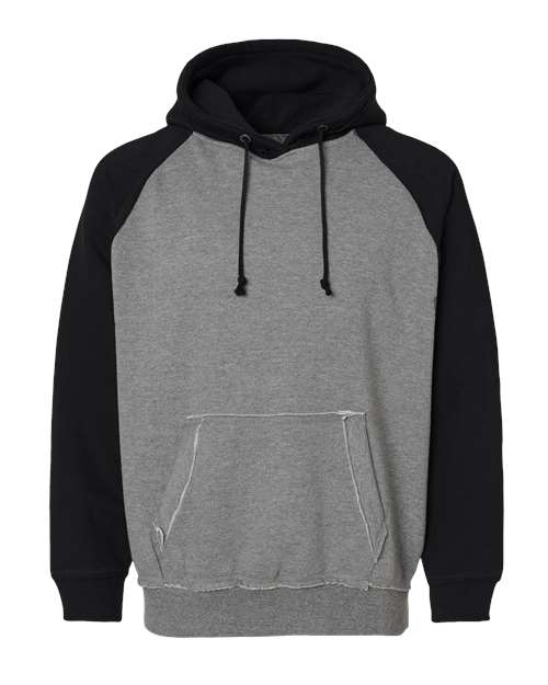 Men's Vintage Heather Hooded Sweatshirt - Smoke Heather/ Black