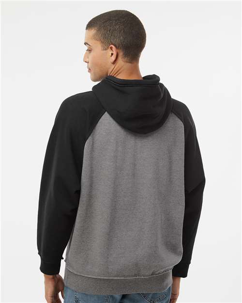 Men's Vintage Heather Hooded Sweatshirt - Smoke Heather/ Black