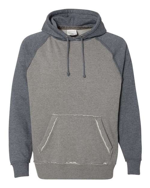 Men's Vintage Heather Hooded Sweatshirt - Smoke Heather/ Vintage Navy Heather