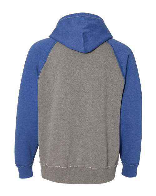 Men's Vintage Heather Hooded Sweatshirt - Smoke Heather/ Vintage Royal Heather