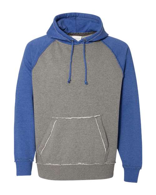 Men's Vintage Heather Hooded Sweatshirt - Smoke Heather/ Vintage Royal Heather
