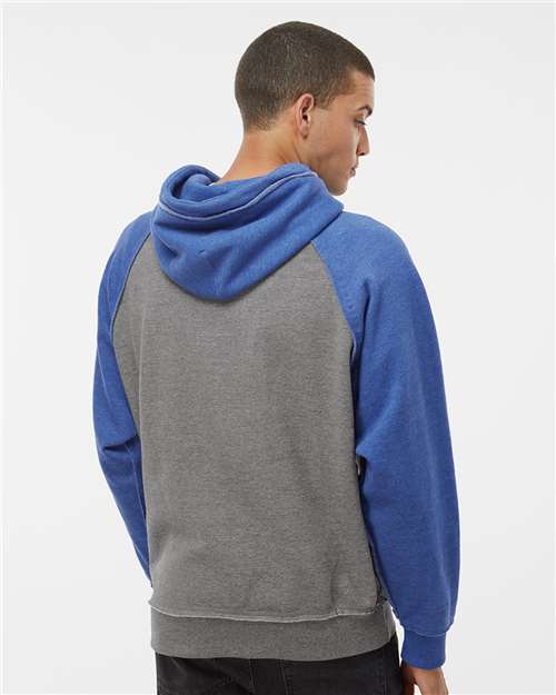 Men's Vintage Heather Hooded Sweatshirt - Smoke Heather/ Vintage Royal Heather