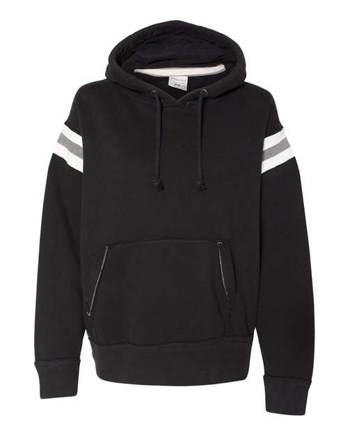 Men's Vintage Athletic Hooded Sweatshirt - Black