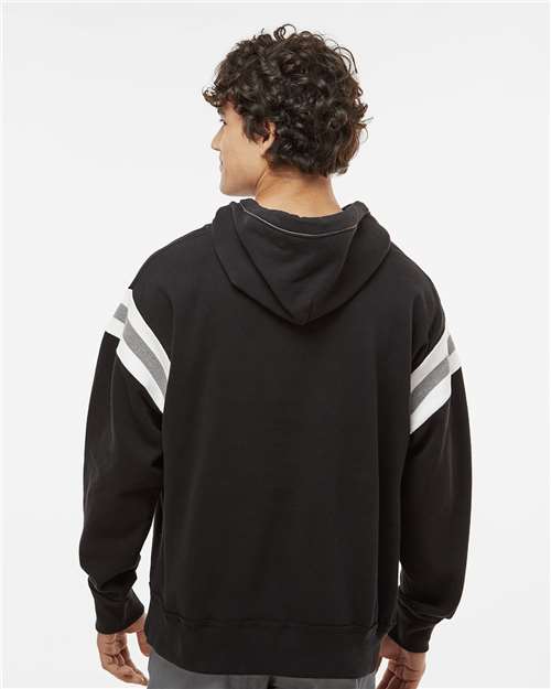 Men's Vintage Athletic Hooded Sweatshirt - Black