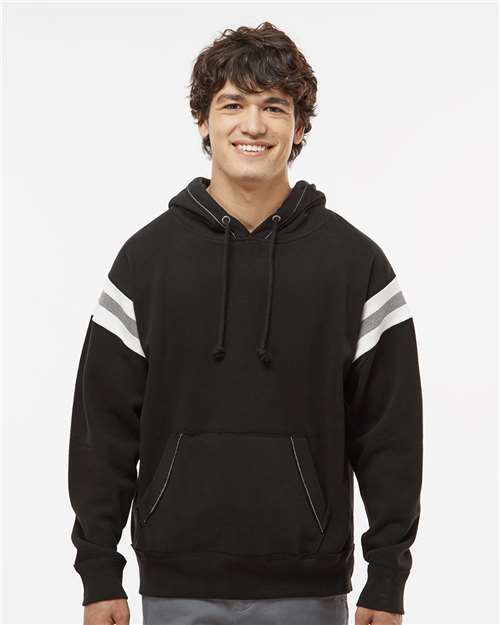 Men's Vintage Athletic Hooded Sweatshirt - Black