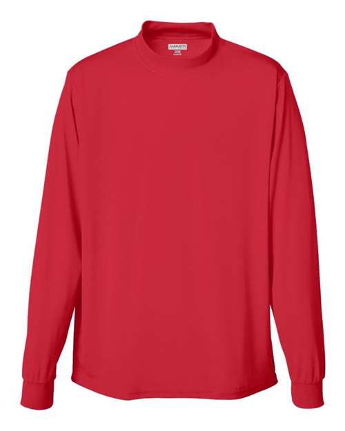 Unisex Wicking Mock Turtleneck - Red