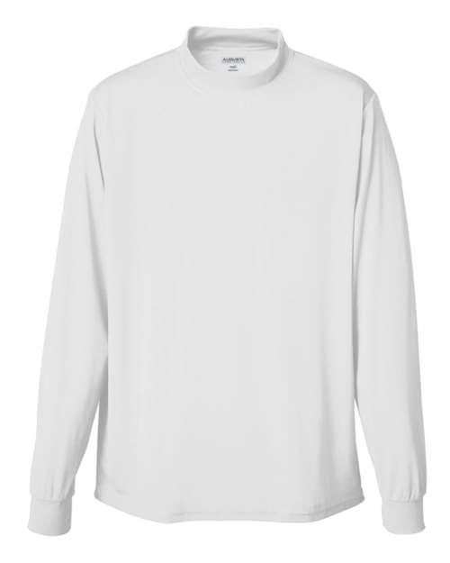 Unisex Wicking Mock Turtleneck - White