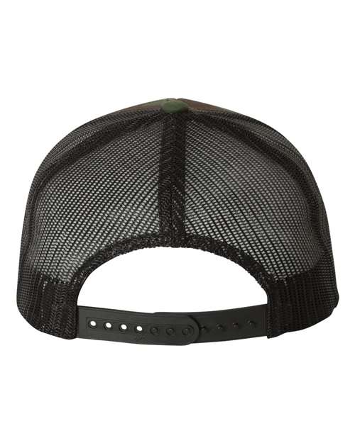 Retro Trucker Cap - Green Camo/ Black