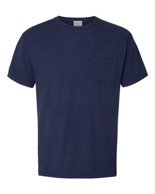 Unisex Garment-Dyed Pocket T-Shirt - Navy