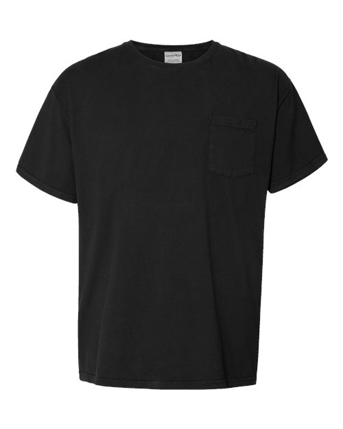 Unisex Garment-Dyed Pocket T-Shirt - Black