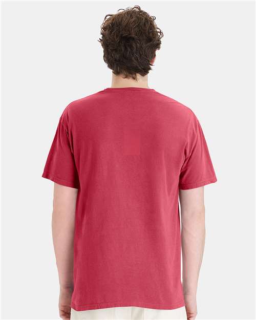 Unisex Garment-Dyed Pocket T-Shirt - Crimson Fall