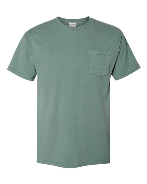 Unisex Garment-Dyed Pocket T-Shirt - Cypress Green