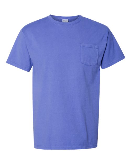 Unisex Garment-Dyed Pocket T-Shirt - Deep Forte Blue