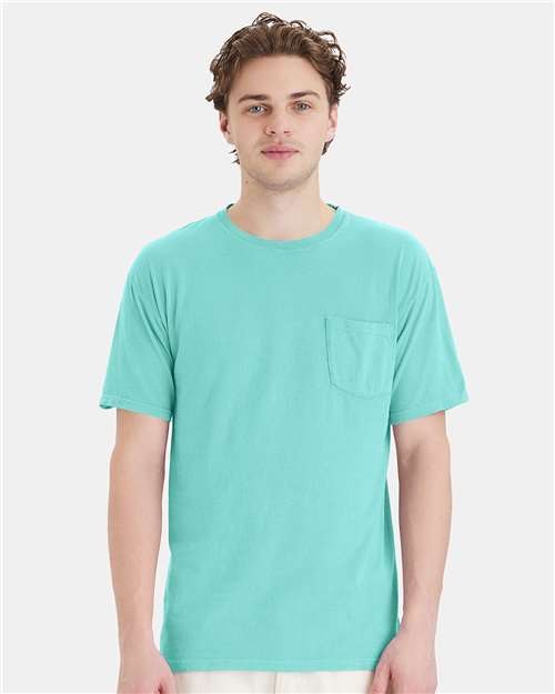 Unisex Garment-Dyed Pocket T-Shirt - Mint