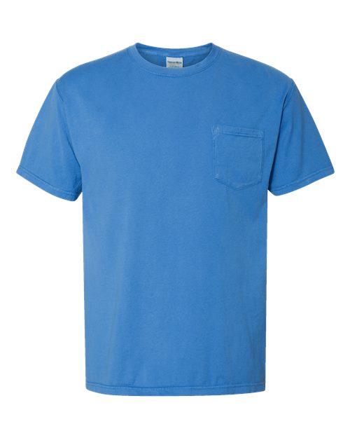 Unisex Garment-Dyed Pocket T-Shirt - Summer Sky Blue