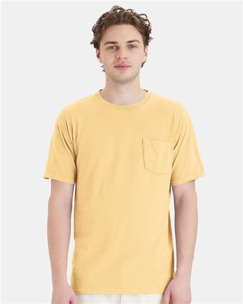 Unisex Garment-Dyed Pocket T-Shirt - Summer Squash Yellow