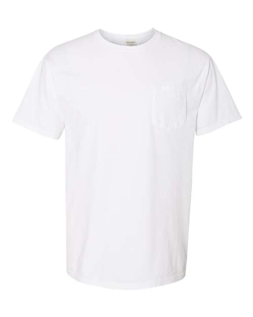 Unisex Garment-Dyed Pocket T-Shirt - White