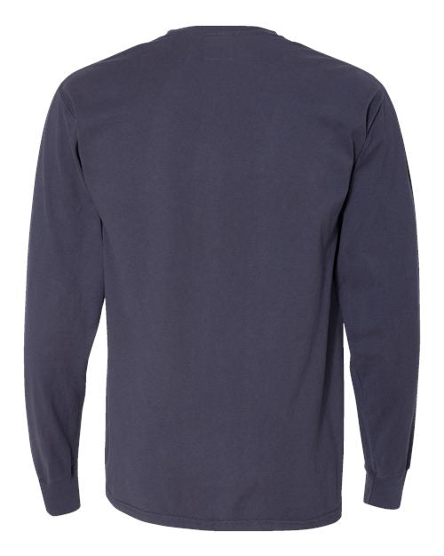 Unisex Garment-Dyed Long Sleeve T-Shirt - Anchor Slate