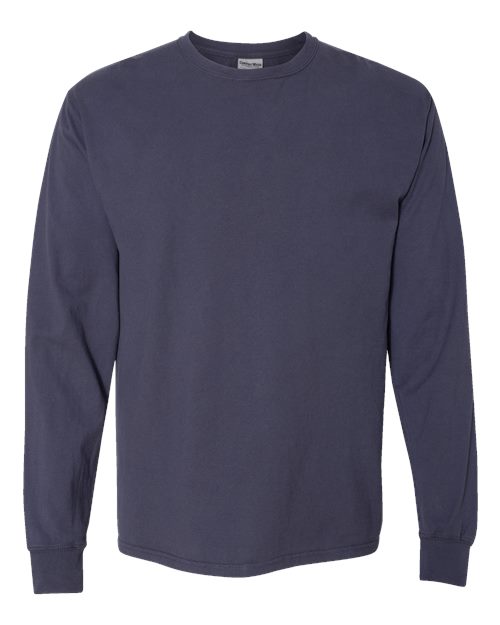 Unisex Garment-Dyed Long Sleeve T-Shirt - Anchor Slate