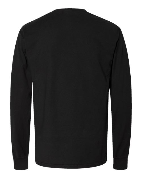 Unisex Garment-Dyed Long Sleeve T-Shirt - Black