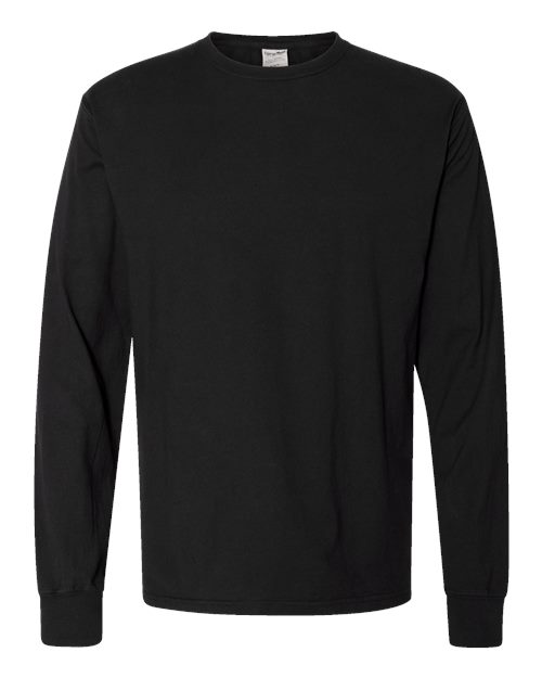 Unisex Garment-Dyed Long Sleeve T-Shirt - Black