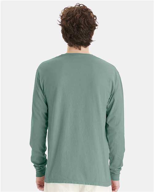 Unisex Garment-Dyed Long Sleeve T-Shirt - Cypress Green