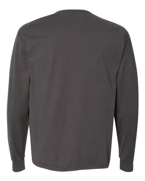 Unisex Garment-Dyed Long Sleeve T-Shirt - New Railroad Grey