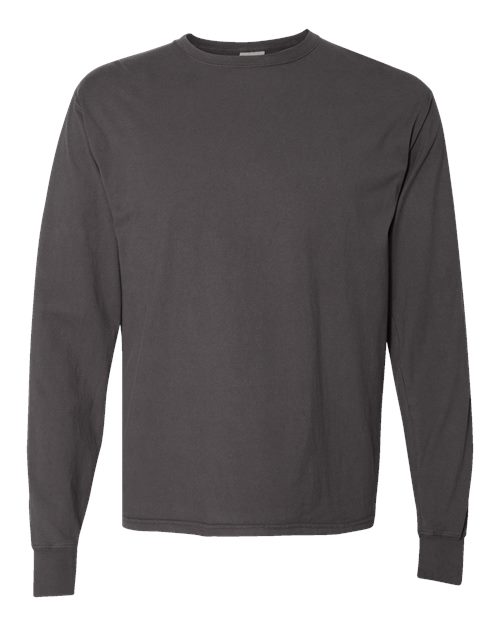 Unisex Garment-Dyed Long Sleeve T-Shirt - New Railroad Grey