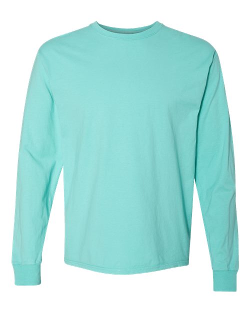 Unisex Garment-Dyed Long Sleeve T-Shirt - Mint