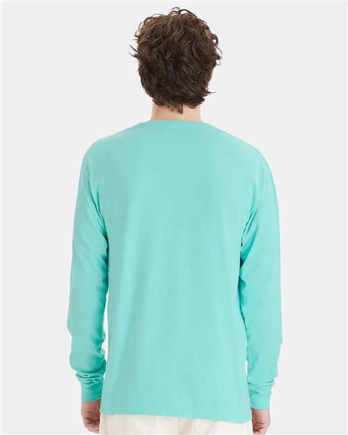 Unisex Garment-Dyed Long Sleeve T-Shirt - Mint