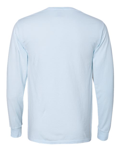 Unisex Garment-Dyed Long Sleeve T-Shirt - Soothing Blue