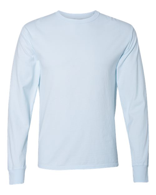 Unisex Garment-Dyed Long Sleeve T-Shirt - Soothing Blue