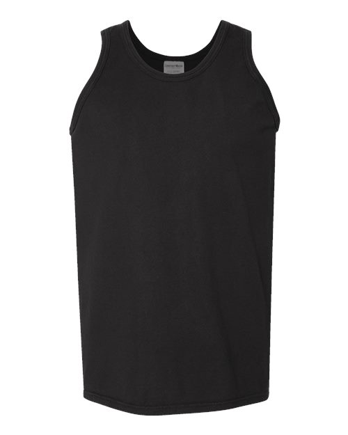 Unisex Garment-Dyed Unisex Tank Top - Black