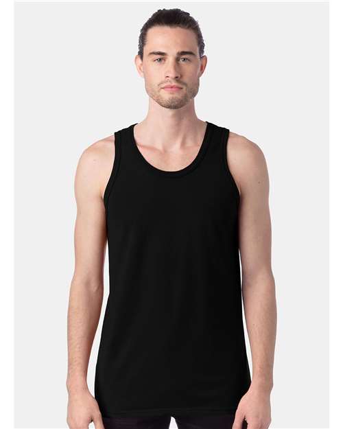 Unisex Garment-Dyed Unisex Tank Top - Black