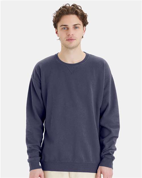 Unisex Garment-Dyed Crewneck Sweatshirt - Anchor Slate