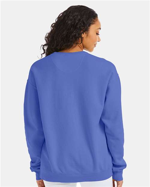 Unisex Garment-Dyed Crewneck Sweatshirt - Deep Forte Blue