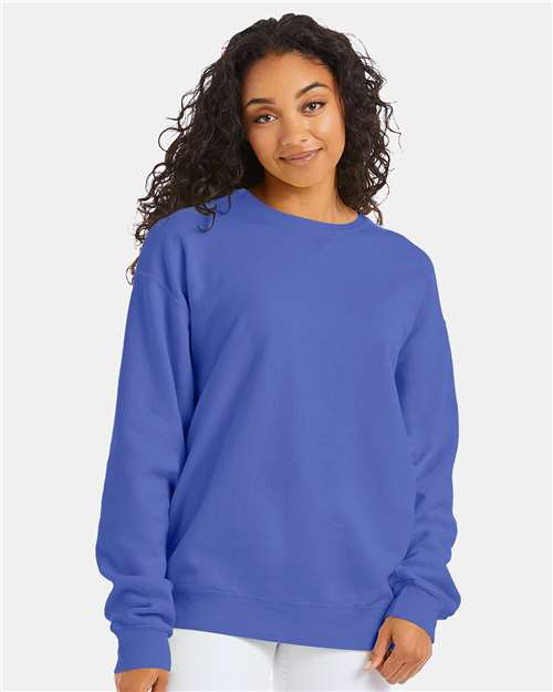 Unisex Garment-Dyed Crewneck Sweatshirt - Deep Forte Blue